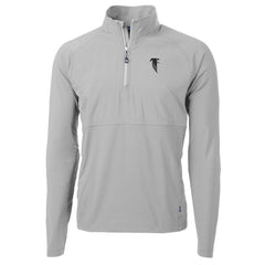 Atlanta Falcons Cutter & Buck Adapt Eco Knit Hybrid Recycled Quarter-Zip Throwback Pullover Top - Gray cheap