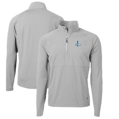 Detroit Lions Cutter & Buck Adapt Eco Knit Hybrid Recycled Quarter-Zip Throwback Pullover Top - Gray on sale