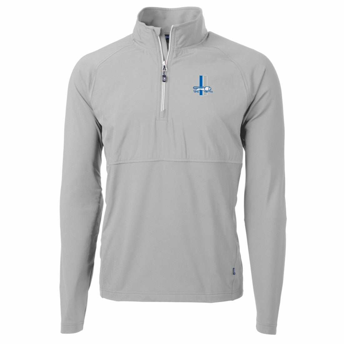Detroit Lions Cutter & Buck Adapt Eco Knit Hybrid Recycled Quarter-Zip Throwback Pullover Top - Gray on sale