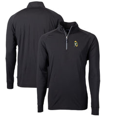 Green Bay Packers Cutter & Buck Adapt Eco Knit Stretch Recycled Quarter-Zip Throwback Pullover Top - Black outlet