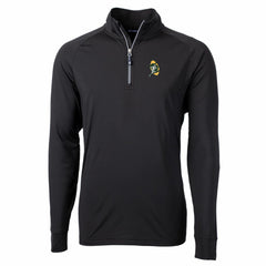 Green Bay Packers Cutter & Buck Adapt Eco Knit Stretch Recycled Quarter-Zip Throwback Pullover Top - Black outlet
