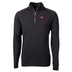 San Francisco 49ers Cutter & Buck Adapt Eco Knit Stretch Recycled Quarter-Zip Throwback Pullover Top - Black cheap