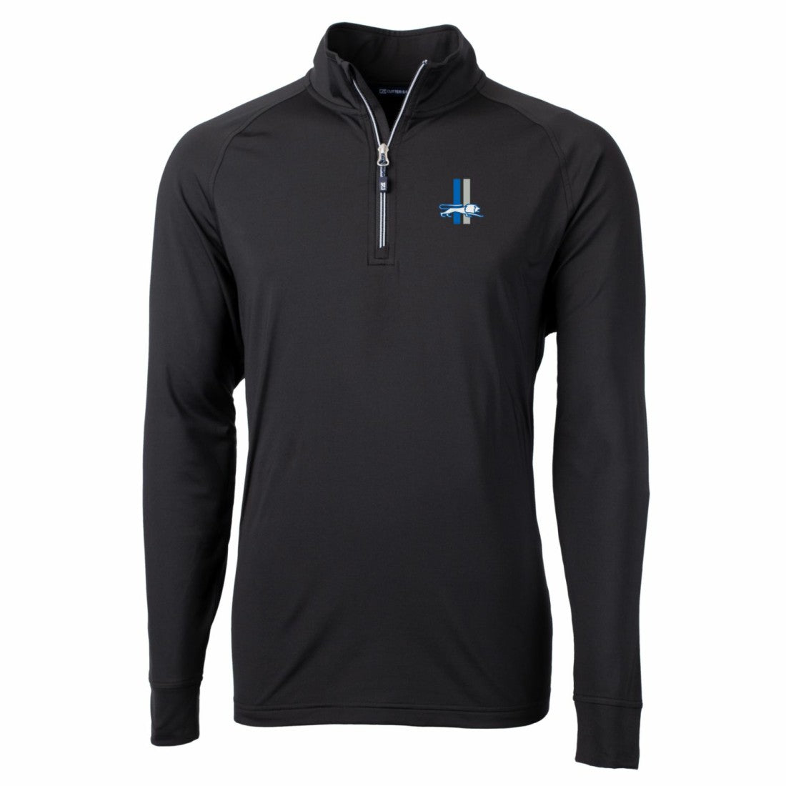 Detroit Lions Cutter & Buck Adapt Eco Knit Stretch Recycled Quarter-Zip Throwback Pullover Top - Black sale