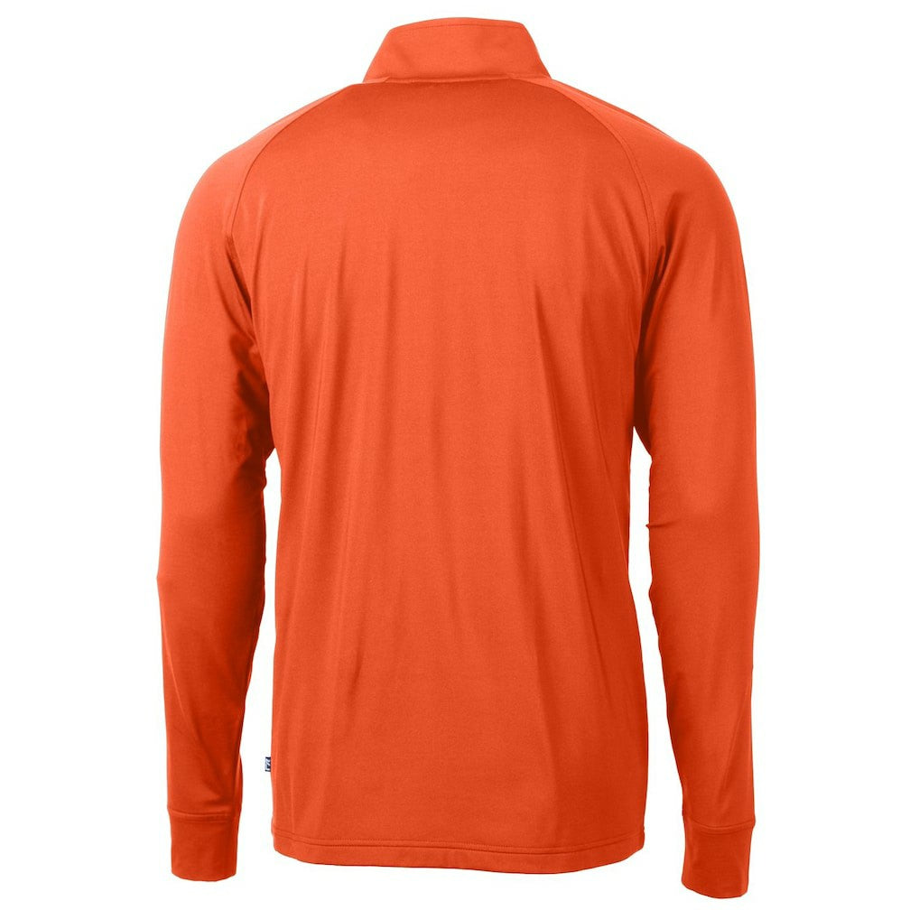Chicago Bears Cutter & Buck Adapt Eco Knit Stretch Recycled Quarter-Zip Throwback Pullover Top - Orange online