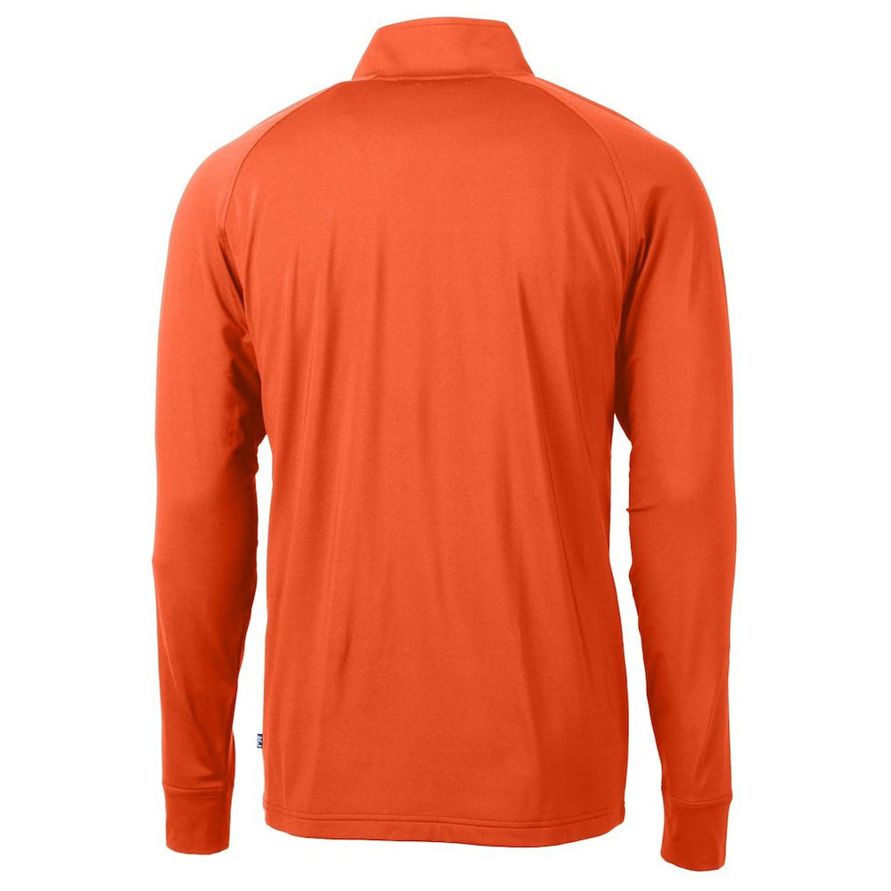 Chicago Bears Cutter & Buck Adapt Eco Knit Stretch Recycled Quarter-Zip Throwback Pullover Top - Orange online