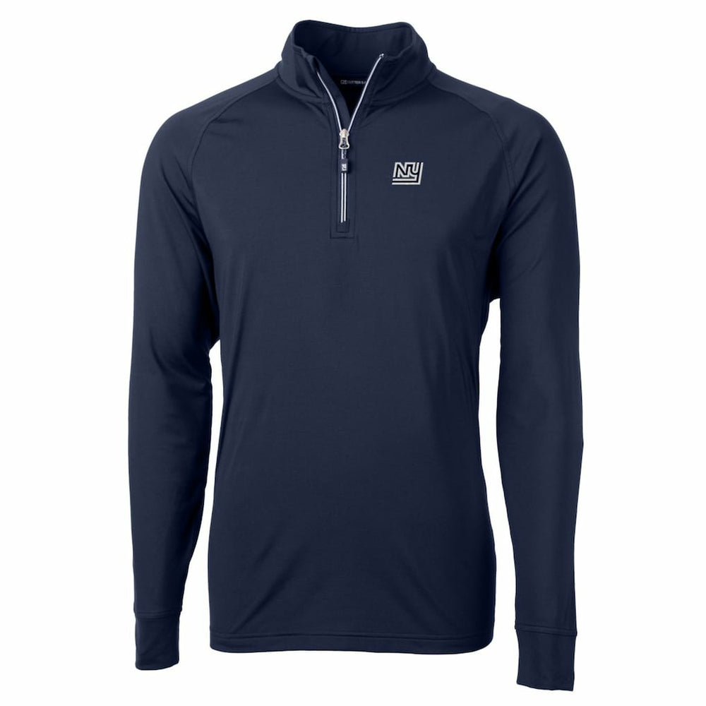 New York Giants Cutter & Buck Adapt Eco Knit Stretch Recycled Quarter-Zip Throwback Pullover Top - Navy sale