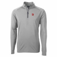 Tampa Bay Buccaneers Cutter & Buck Adapt Eco Knit Stretch Recycled Quarter-Zip Throwback Pullover Top - Pewter cheap