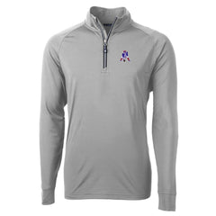 New England Patriots Cutter & Buck Adapt Eco Knit Stretch Recycled Quarter-Zip Throwback Pullover Top - Gray outlet