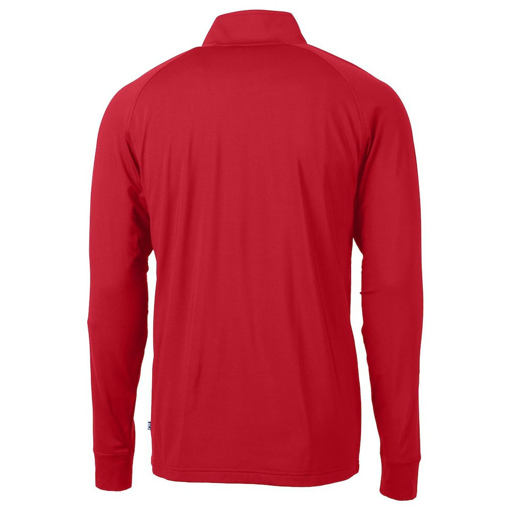 Buffalo Bills Cutter & Buck Adapt Eco Knit Stretch Recycled Quarter-Zip Throwback Pullover Top - Red discount