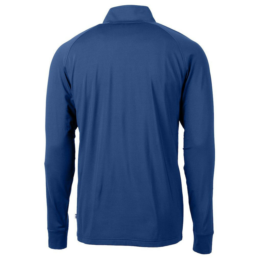Seattle Seahawks Cutter & Buck Adapt Eco Knit Stretch Recycled Quarter-Zip Throwback Pullover Top - Royal cheap