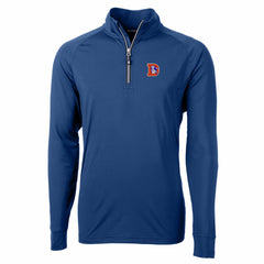 Denver Broncos Cutter & Buck Adapt Eco Knit Stretch Recycled Quarter-Zip Throwback Pullover Top - Royal outlet