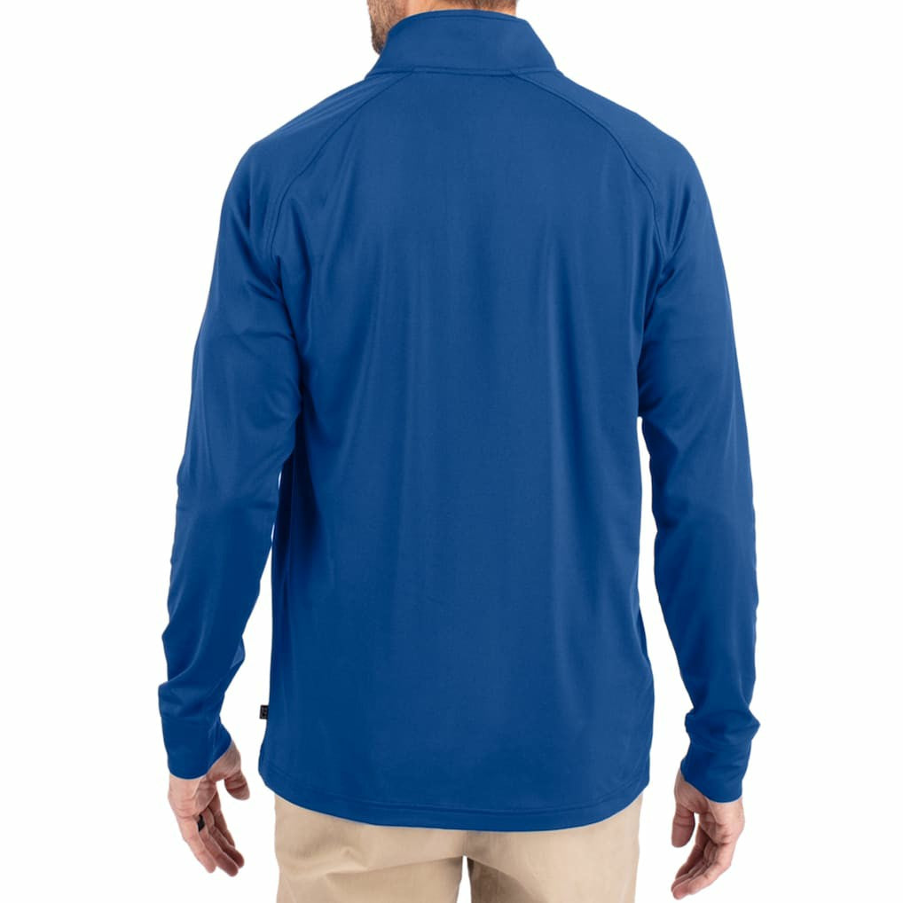 Buffalo Bills Cutter & Buck Adapt Eco Knit Stretch Recycled Quarter-Zip Throwback Pullover Top - Royal online