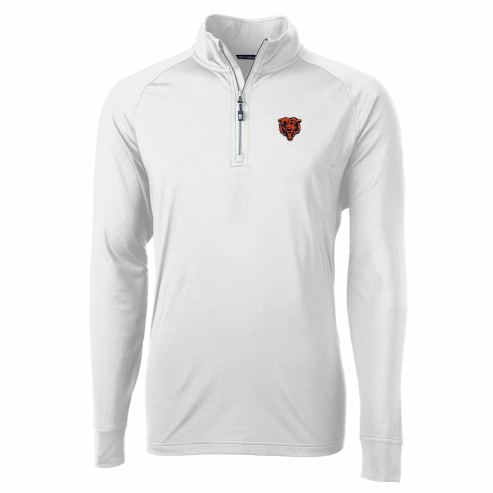 Chicago Bears Cutter & Buck Adapt Eco Knit Stretch Recycled Quarter-Zip Throwback Pullover Top - White discount