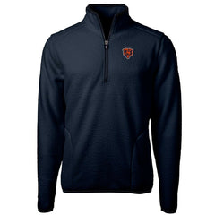 Chicago Bears Cutter & Buck Throwback Eco Sherpa Fleece Quarter-Zip Pullover Jacket - Navy cheap