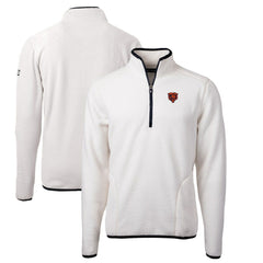 Chicago Bears Cutter & Buck Throwback Eco Sherpa Fleece Quarter-Zip Pullover Jacket - White discount