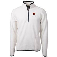 Chicago Bears Cutter & Buck Throwback Eco Sherpa Fleece Quarter-Zip Pullover Jacket - White discount