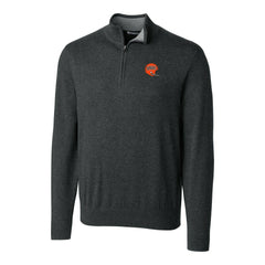 Cincinnati Bengals Cutter & Buck Throwback Logo Lakemont Tri-Blend Quarter-Zip Pullover Sweater - Heather Charcoal outlet