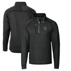 Atlanta Falcons Cutter & Buck Throwback Logo Mainsail Sweater-Knit Half-Zip Pullover Jacket - Heather Charcoal online