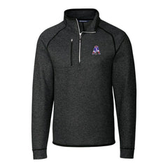 New England Patriots Cutter & Buck Throwback Logo Mainsail Sweater-Knit Half-Zip Pullover Jacket - Heather Charcoal discount
