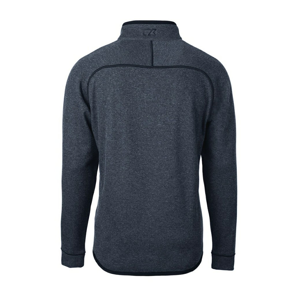 Chicago Bears Cutter & Buck Throwback Logo Mainsail Sweater-Knit Half-Zip Pullover Jacket - Heather Navy discount