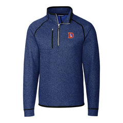 Denver Broncos Cutter & Buck Throwback Logo Mainsail Sweater-Knit Half-Zip Pullover Jacket - Heather Royal outlet