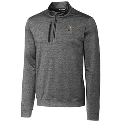 Cleveland Browns Cutter & Buck Stealth Heathered Throwback Logo Quarter-Zip Pullover Top - Steel cheap