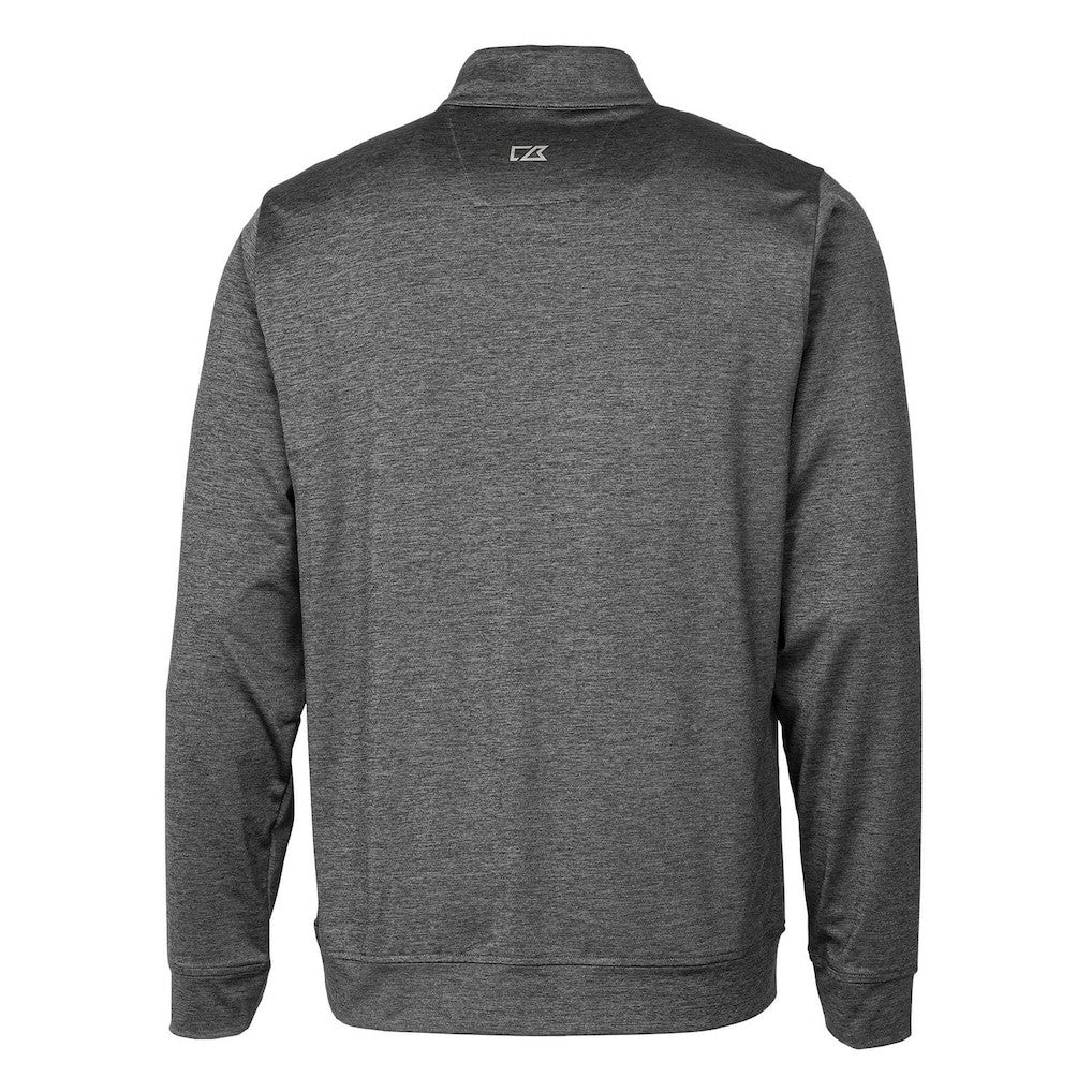 Cleveland Browns Cutter & Buck Stealth Heathered Throwback Logo Quarter-Zip Pullover Top - Steel cheap