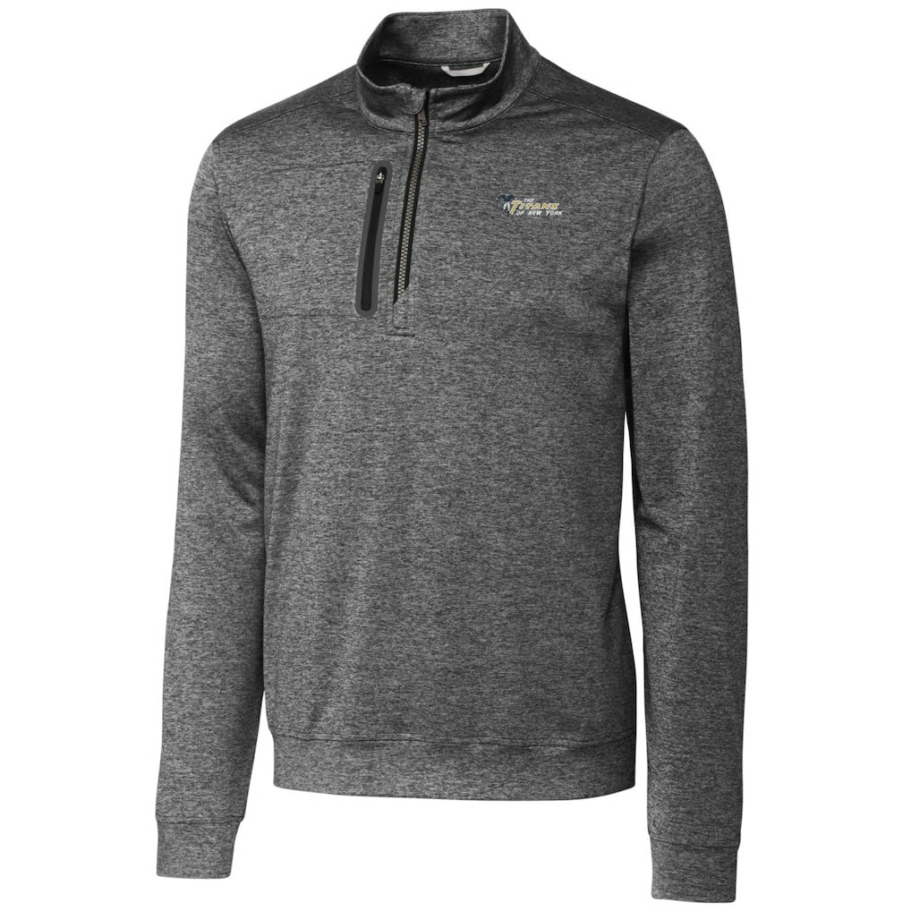 New York Jets Cutter & Buck Stealth Heathered Throwback Logo Quarter-Zip Pullover Top - Steel cheap