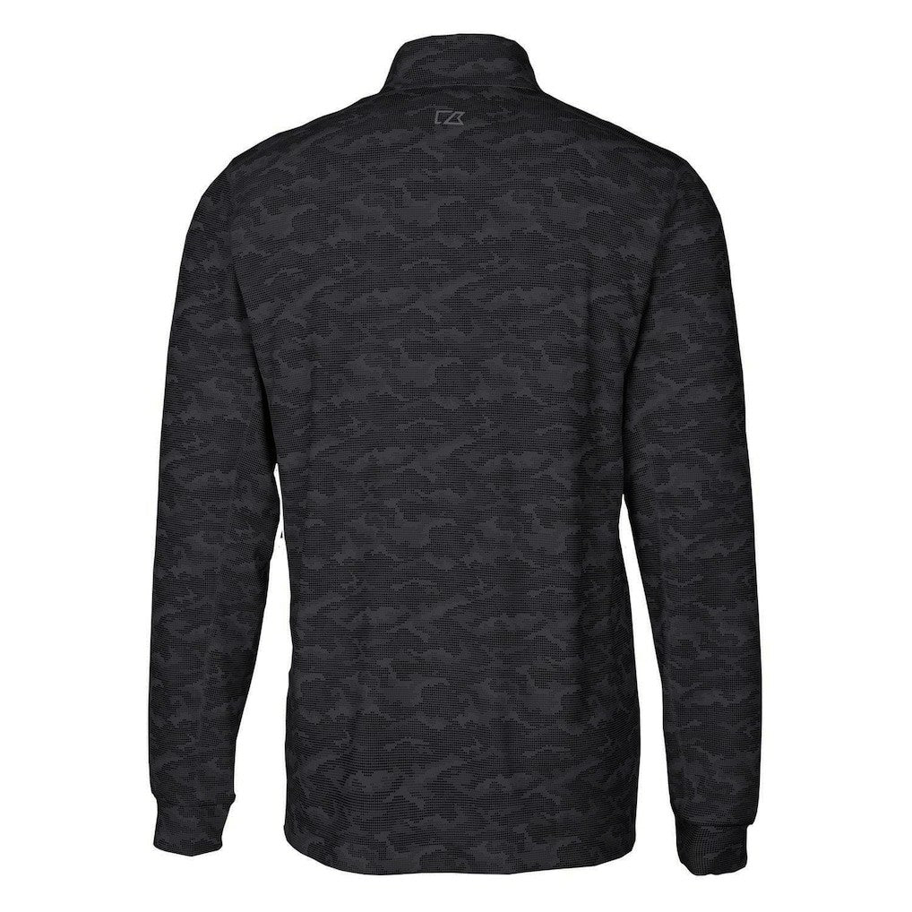 San Francisco 49ers Cutter & Buck Throwback Logo Traverse Camo Print Stretch Quarter-Zip Pullover Top - Black online