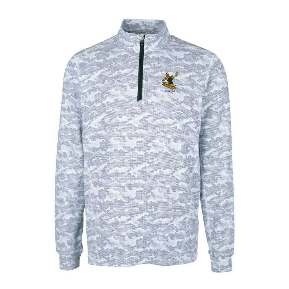 Pittsburgh Steelers Cutter & Buck Throwback Logo Traverse Camo Print Stretch Quarter-Zip Pullover Top - Charcoal outlet