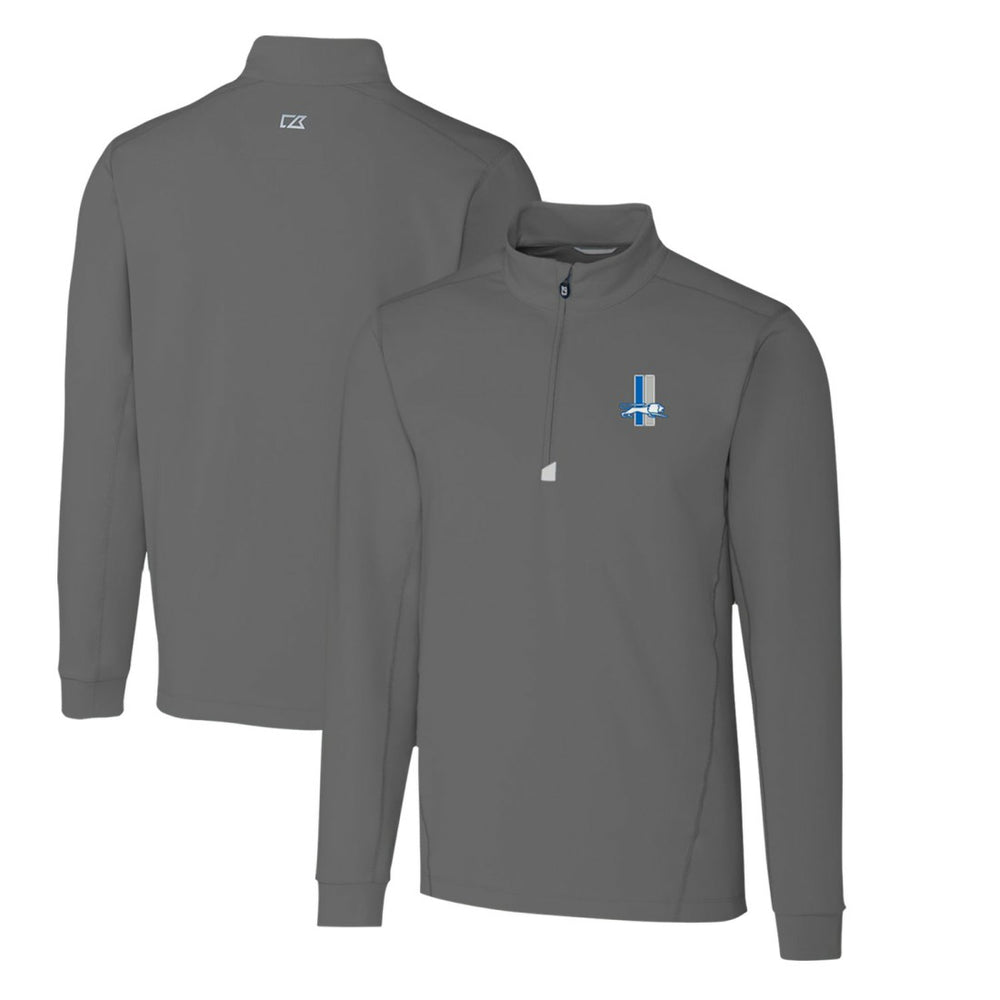 Detroit Lions Cutter & Buck Throwback Logo Traverse Stretch Quarter-Zip Pullover Top - Steel cheap