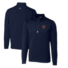 Chicago Bears Cutter & Buck Throwback Logo Traverse Stretch Quarter-Zip Pullover Top - Navy sale