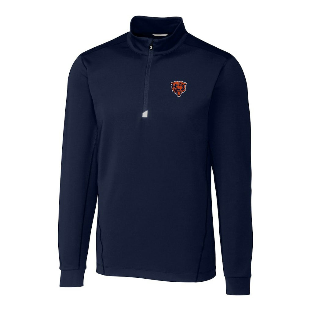 Chicago Bears Cutter & Buck Throwback Logo Traverse Stretch Quarter-Zip Pullover Top - Navy sale