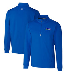 Seattle Seahawks Cutter & Buck Throwback Logo Traverse Stretch Quarter-Zip Pullover Top - Royal outlet