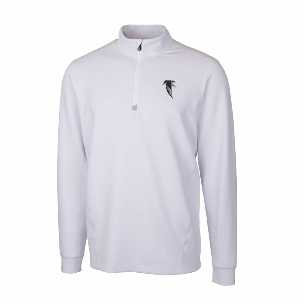 Atlanta Falcons Cutter & Buck Throwback Logo Traverse Stretch Quarter-Zip Pullover Top - White cheap