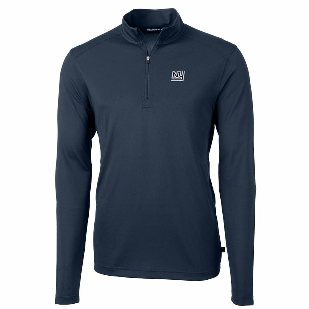 New York Giants Cutter & Buck Throwback Logo Virtue Eco Pique Recycled Quarter-Zip Pullover Top - Navy outlet