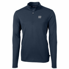 New York Giants Cutter & Buck Throwback Logo Virtue Eco Pique Recycled Quarter-Zip Pullover Top - Navy outlet