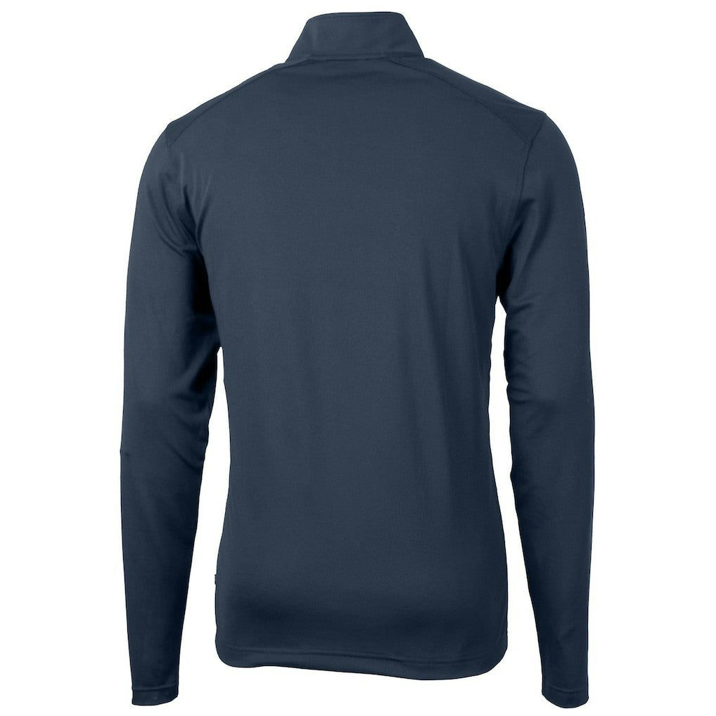 New York Giants Cutter & Buck Throwback Logo Virtue Eco Pique Recycled Quarter-Zip Pullover Top - Navy outlet