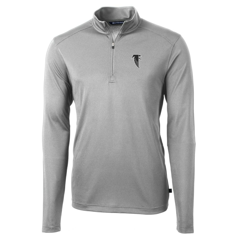 Atlanta Falcons Cutter & Buck Throwback Logo Virtue Eco Pique Recycled Quarter-Zip Pullover Top - Gray for sale