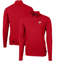 Buffalo Bills Cutter & Buck Throwback Logo Virtue Eco Pique Recycled Quarter-Zip Pullover Top - Red online