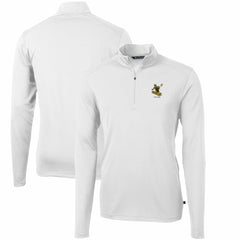Pittsburgh Steelers Cutter & Buck Throwback Logo Virtue Eco Pique Recycled Quarter-Zip Pullover Top - White on sale