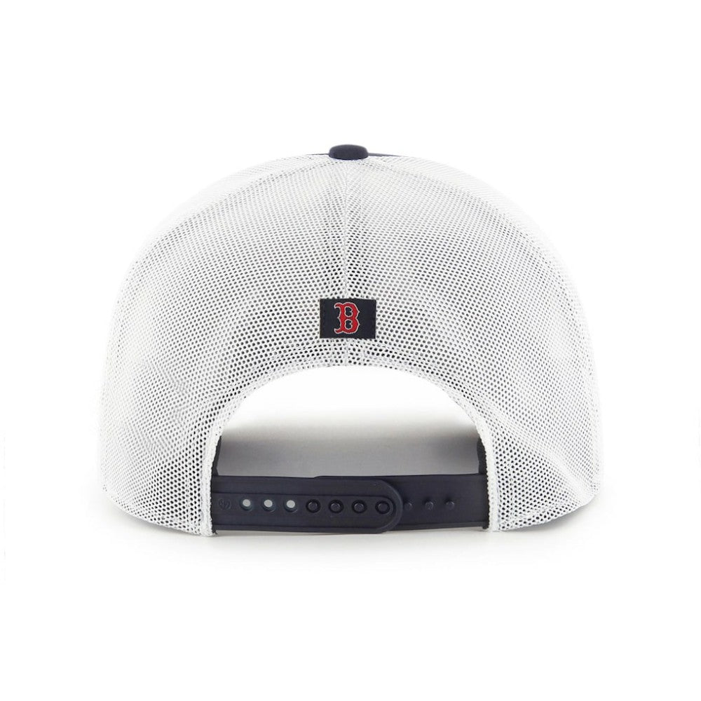 Boston Red Sox Primary Team Logo American Flag Fill Trucker Snapback Hat - Blue | 47 brand