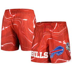 Buffalo Bills Pro Standard Allover Marble Print Shorts - Red cheap