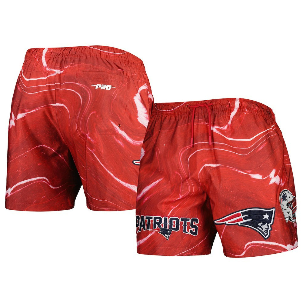 New England Patriots Pro Standard Allover Marble Print Shorts - Red discount