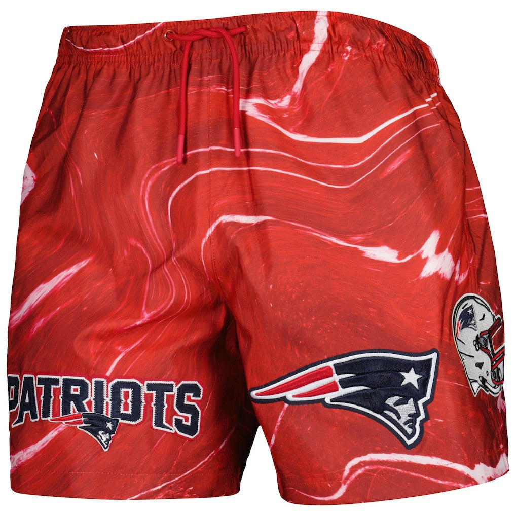 New England Patriots Pro Standard Allover Marble Print Shorts - Red discount