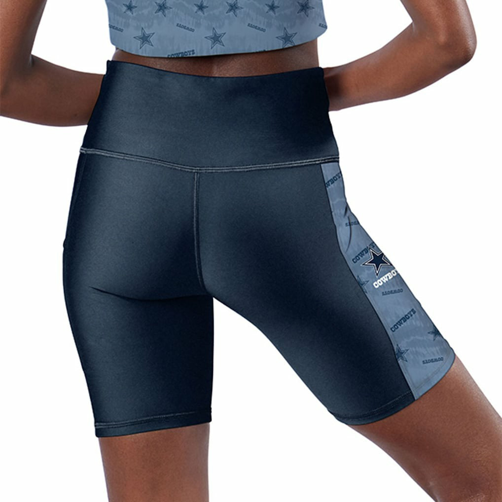 Dallas Cowboys Certo Women's High Waist Two-Pocket Biker Shorts - Navy online