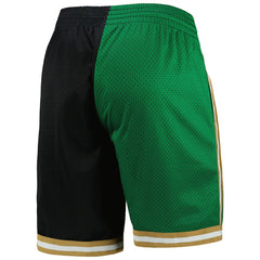 Boston Celtics Hardwood Classics 2007 Split Swingman Shorts - Kelly Green/Black | Mitchell & Ness online
