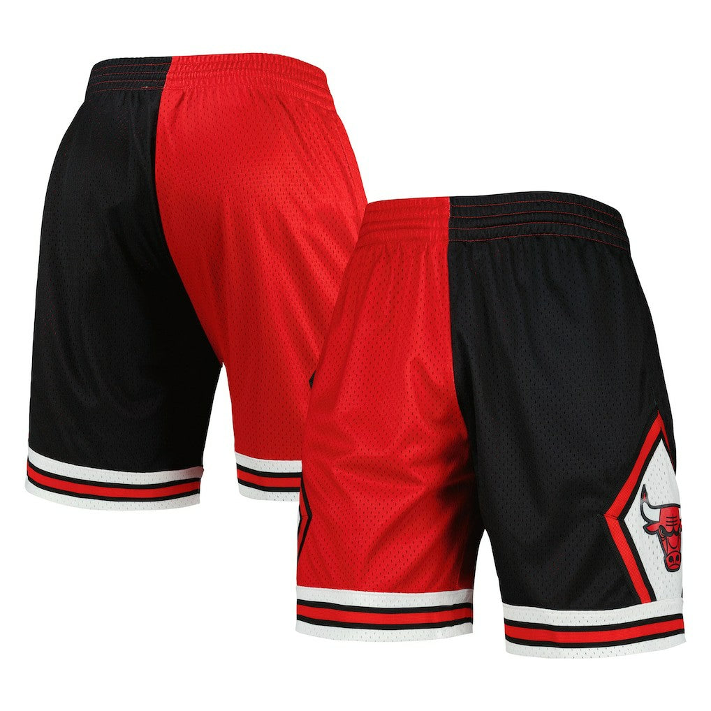 Chicago Bulls Hardwood Classics 1997 Split Swingman Shorts - Black/Red | Mitchell & Ness discount