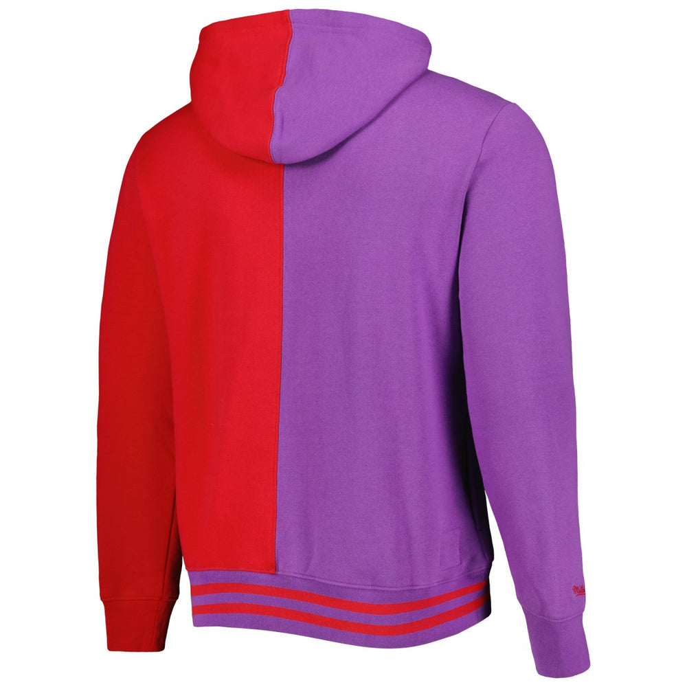 Toronto Raptors Hardwood Classics Split Pullover Hoodie - Purple/Red | Mitchell & Ness outlet