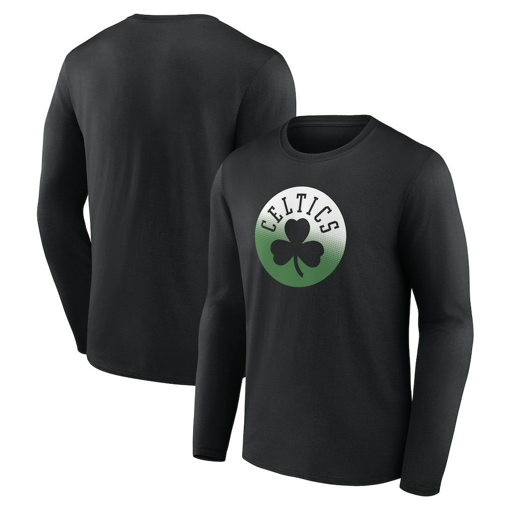 Boston Celtics Gradient Logo Long Sleeve T-Shirt - Black shop